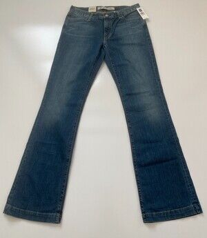 Vintage 2004 Gap Long + Lean Jeans Women's 8 Long NWT Y2K Low Rise Flare